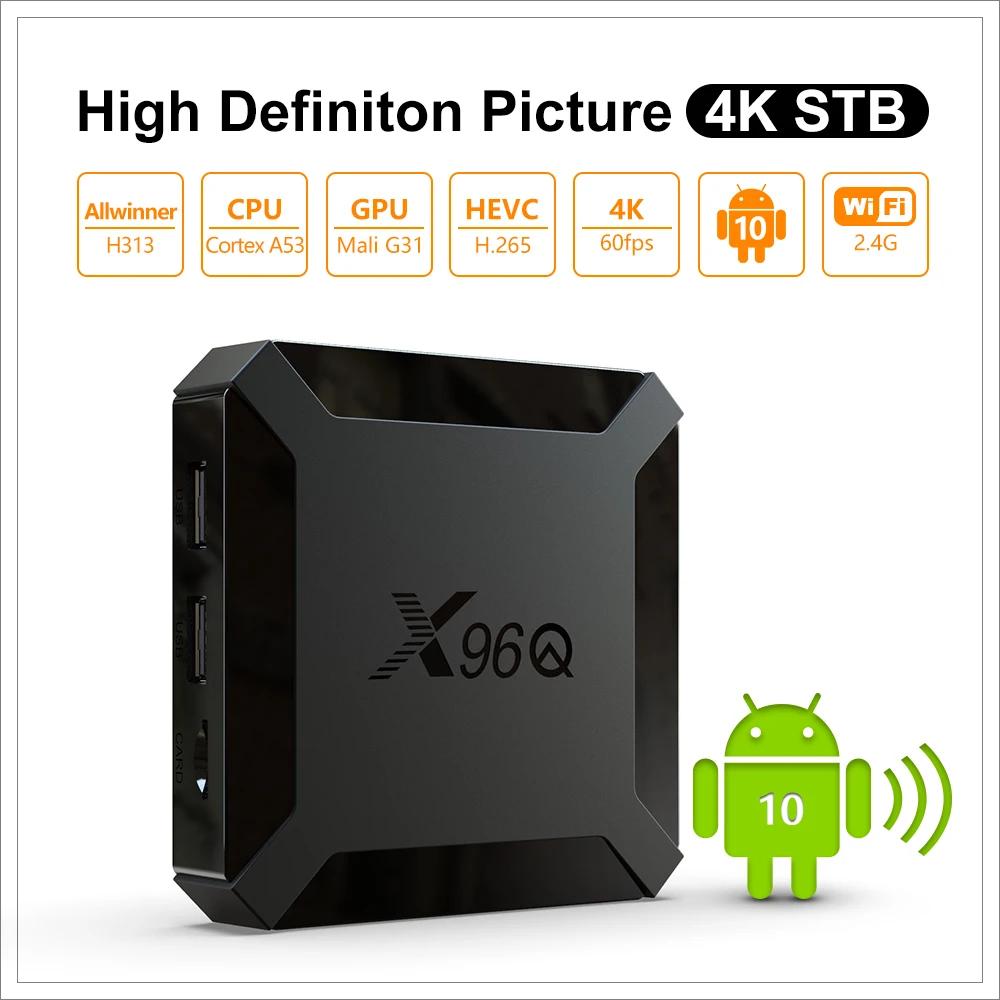 ȵ̵ 10 TV ڽ  H313  ھ 4K Ʈ TV ڽ,  Ʃ ø ٱ Ʈ ̵ ÷̾, X96Q, 2GB, 16GB